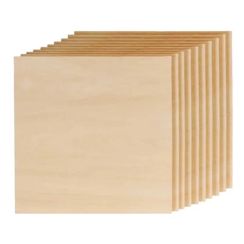 Foglio di tiglio da 10 pezzi fogli di tiglio compensato da 3mm fogli di legno sottili non finiti per incisione di taglio Laser modellazione fai da te