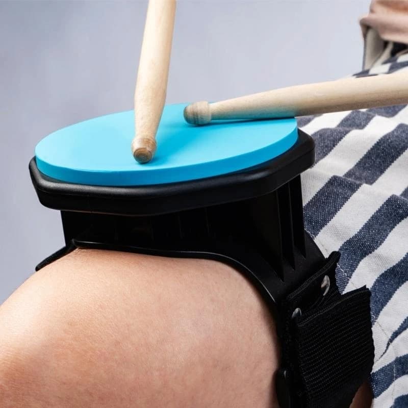 Leg Practice Dumb Drum with Strap Mini Drum Pad for Students, Beginners