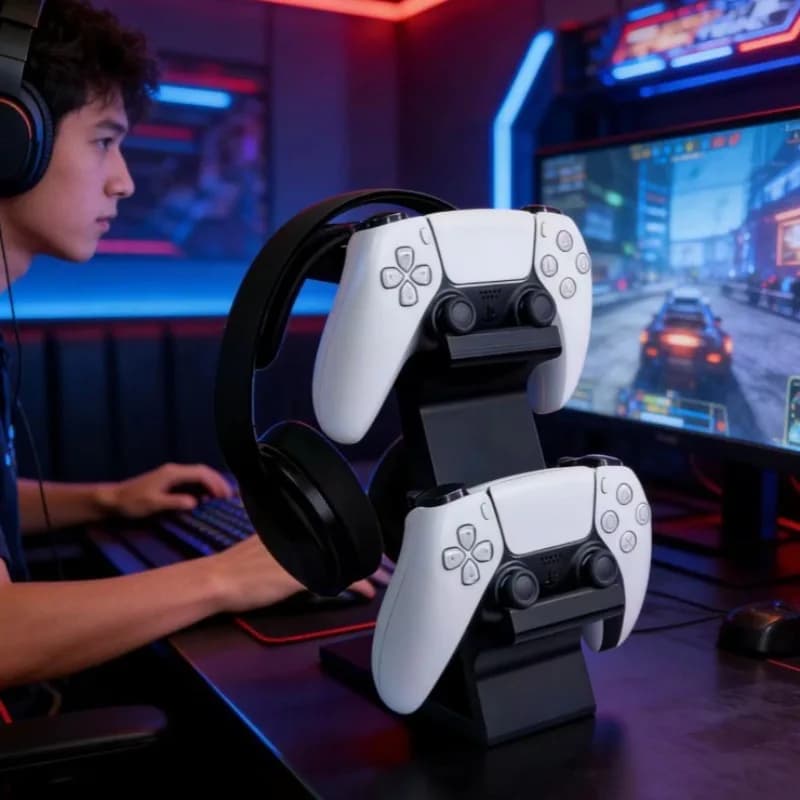 Game Controller Headphone Integrated Stand Universal Standing Stand 3-Tier for PS4/PS5/XBOX for Desk Gaming Accessories