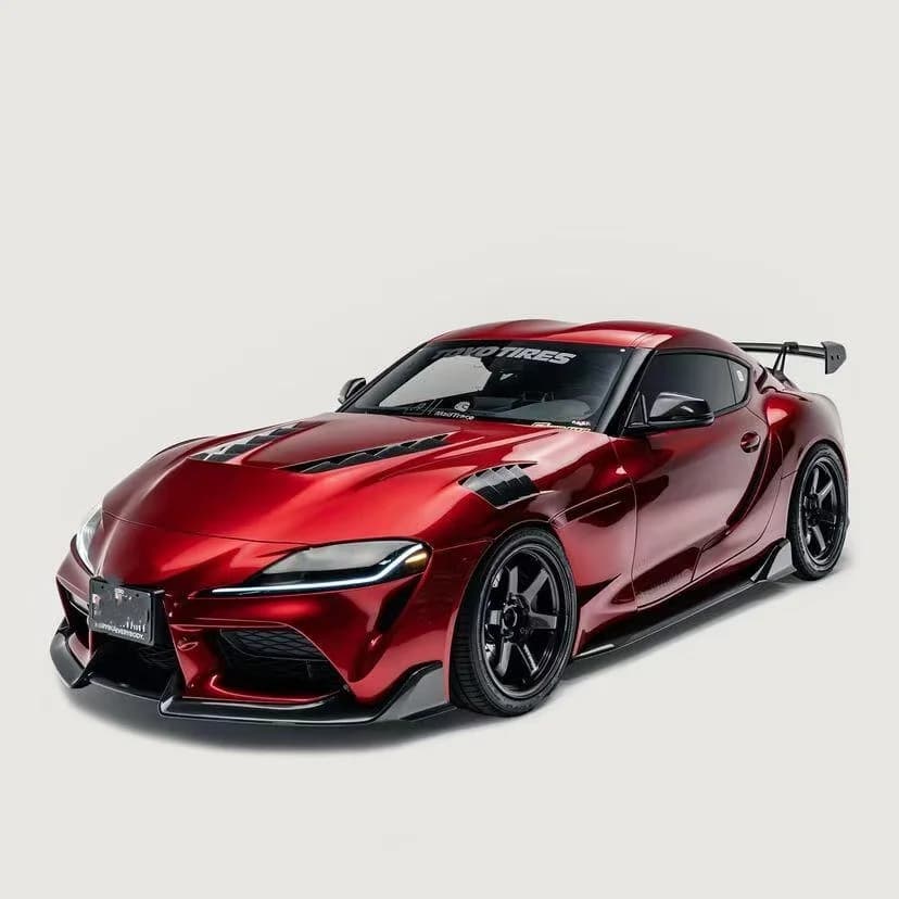 Per Toyota A90 SUPRA Kit corpo in fibra di carbonio Supra A90 Aggiorna il cofano gonna laterale spoiler diffusore labbro anteriore stile ADRO