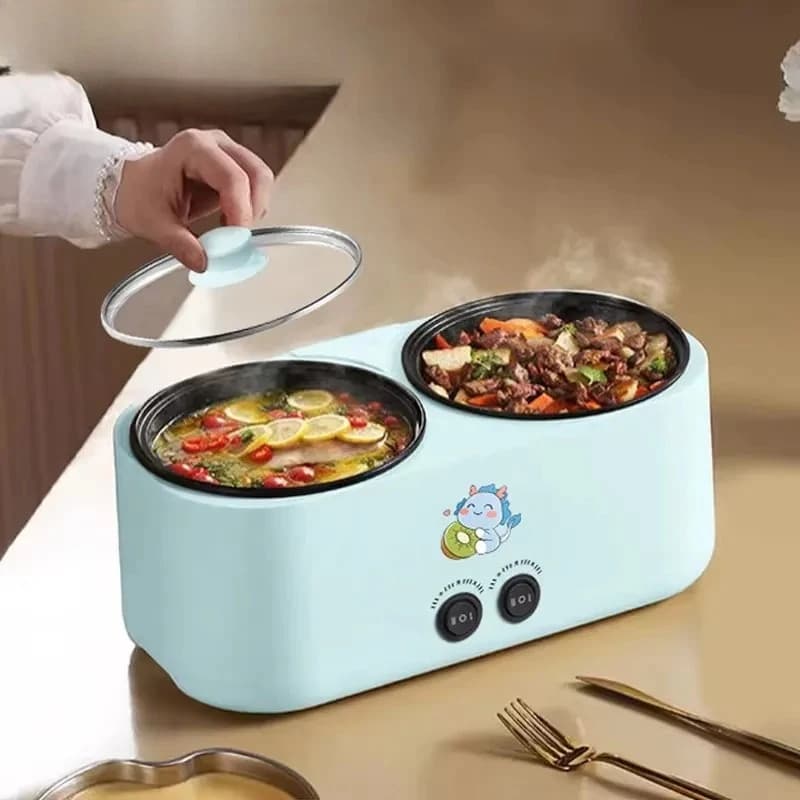 Double-Liner Rice Cooker Multifunctional Electric Heating Cooker Skillet Non-stick Frying Pan Stew Soup Porridge Hot Pot Cooker