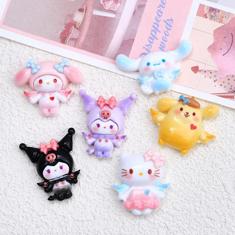 10/20/30PCS Cartoon Animals DIY Accessories Hairpins Mobile Phone Cases Shoe Buckles Desktop Decorations Resin Accessories