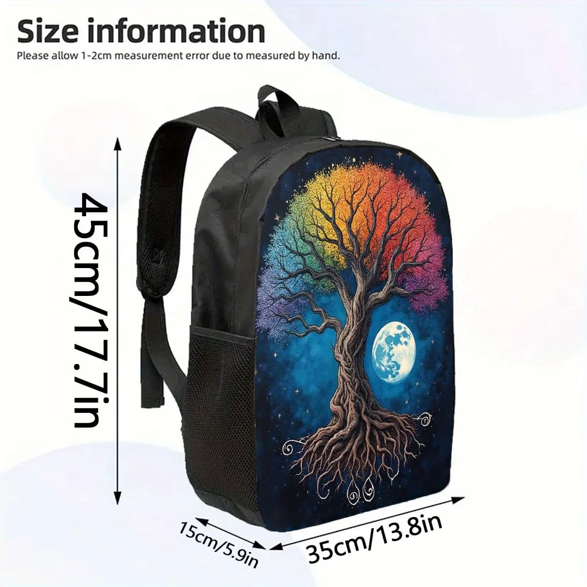 Life Tree Backpack - Large Capacity 17 Inch Casual Backpack with Laptop Shoulder Strap - Lightweight and durable