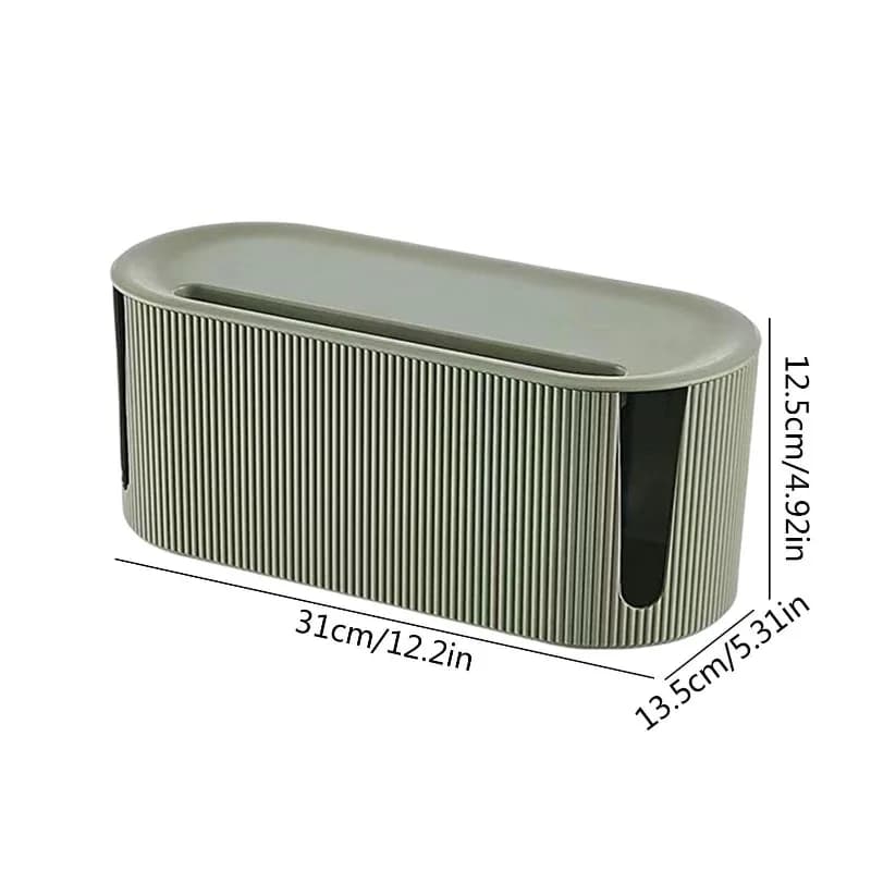 Organizzatore per cavi e prese Nordic: Scatola porta cavi, router WiFi wireless, supporto per cavo dati da scrivania, porta prese a bracciale