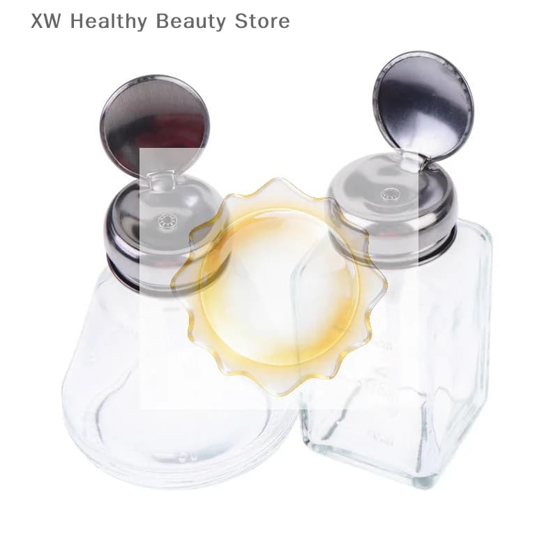 Flacone Dispenser in Vetro Trasparente 150ml, Contenitore Vuoto Ricaricabile per Smalto per Unghie, Ideale per Salone e Uso Domestico
