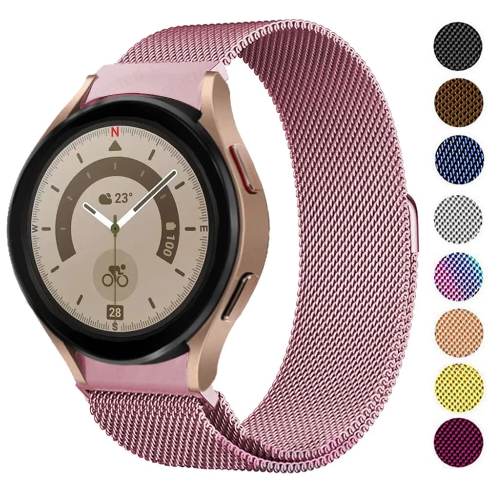 Cinturino ad anello milanese per Samsung Galaxy Watch 5/6/4 Classic/44mm 40mm 46mm Bracciale in metallo senza spazi vuoti Galaxy Watch 5 pro 45mm Band