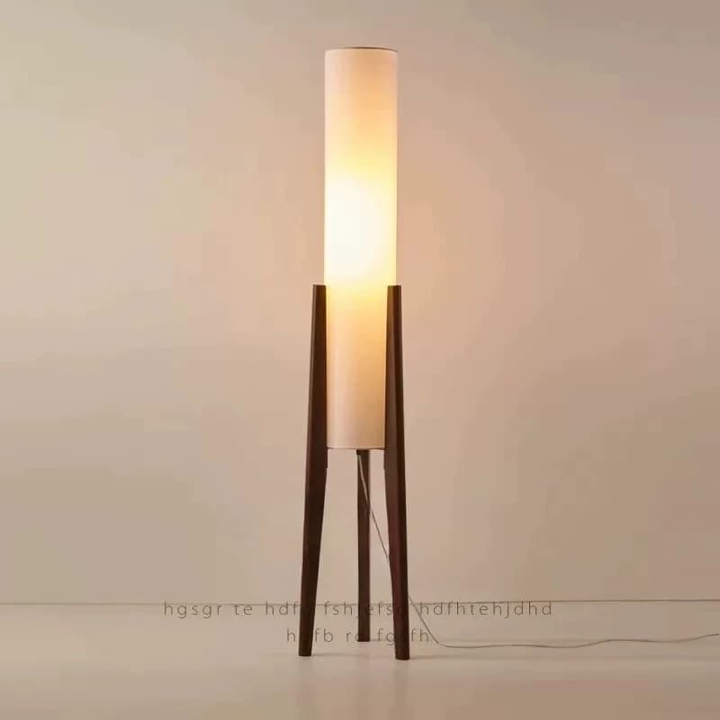Lampada da Terra in Stile Wabi-sabi, Design Antico in Legno, per Camera da Letto, Soggiorno, Accanto al Divano, Decorazione d'Interni