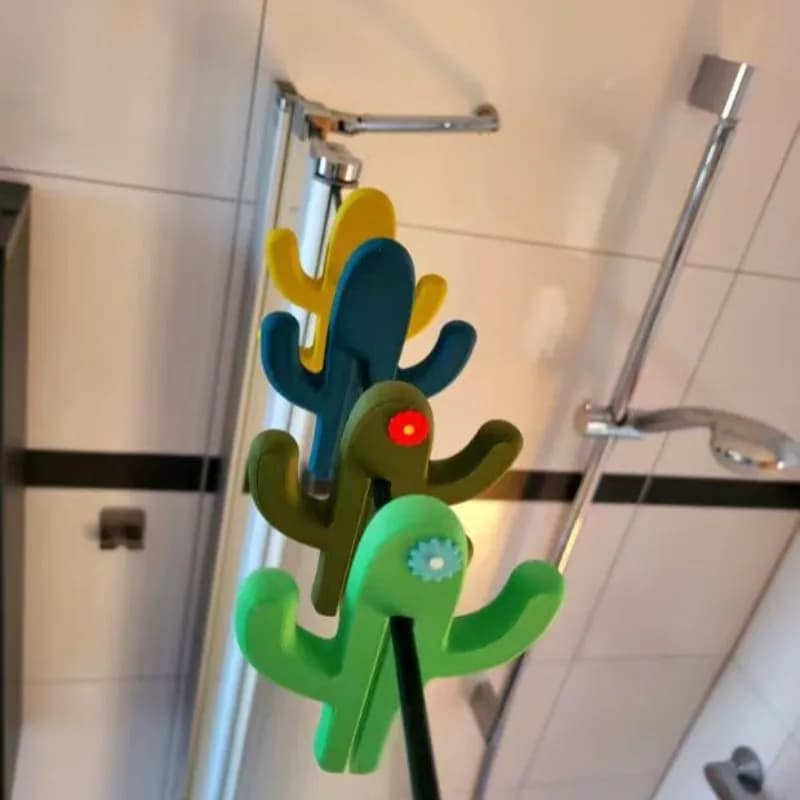Shower Hook Clamp On 8mm Glass Door Portable Multifunctional Towel Robe Loofah Hanger Bathroom Organizer