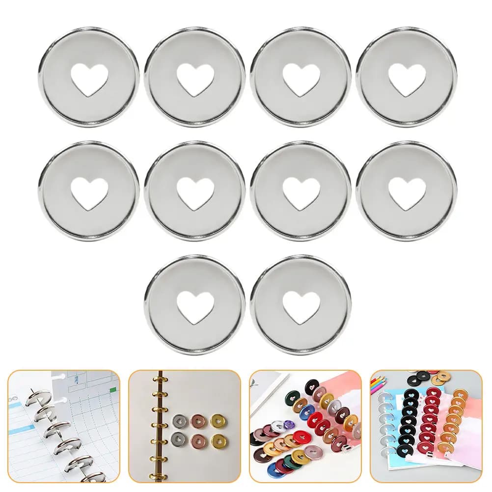 10Pcs Binder Discs for Discbound Notebooks High-Durability ABS Loose-Leaf Binding Discs Planners Journaling Office School