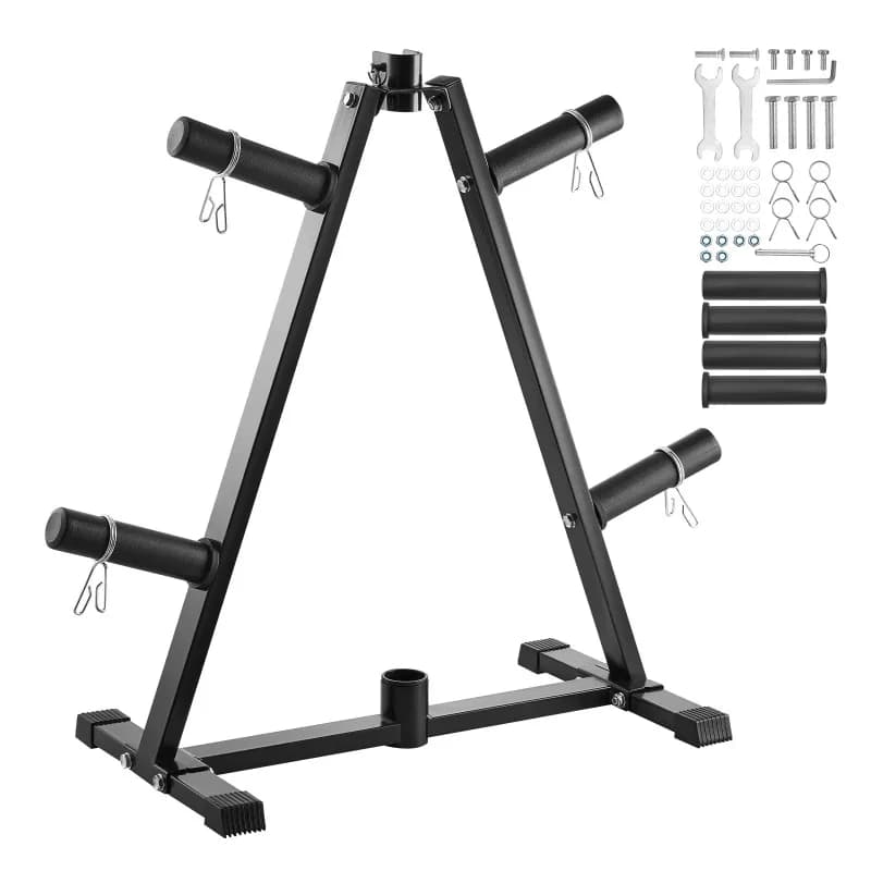 Plate Rack A Frame Plate Tree Standard Weight Plate Tree Home Gym Barbell Rack 300 lbs Weight Storage Stand