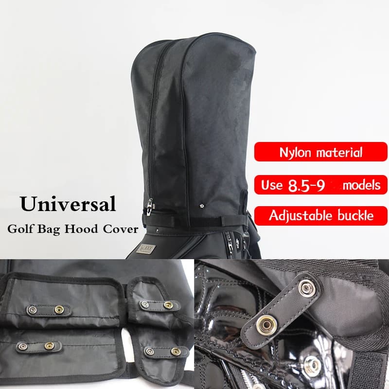 Copertura universale per sacca da golf, nylon 1680D, 4 chiusure regolabili e cinghie in velcro, adatta per sacche da golf da 8,5-9 pollici e sacche standard