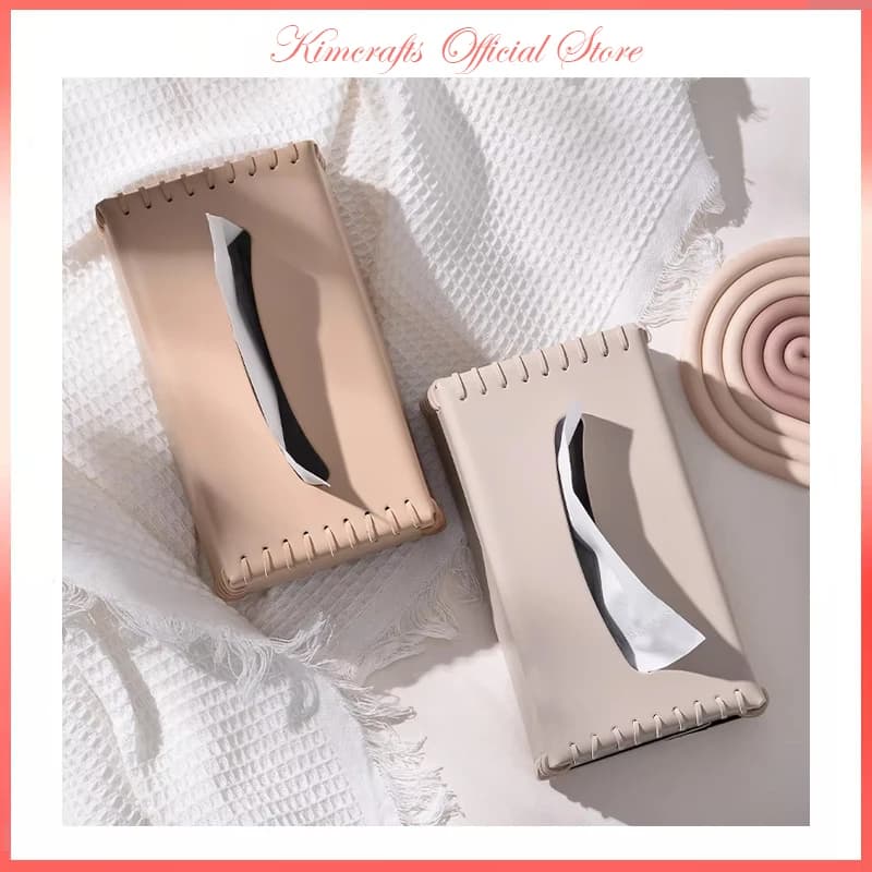 Accessori per il bagno e la cucina Scatola per fazzoletti in pelle di lusso Porta tovaglioli Custodia per carta igienica Dispenser per carta velina Organizzatore da scrivania