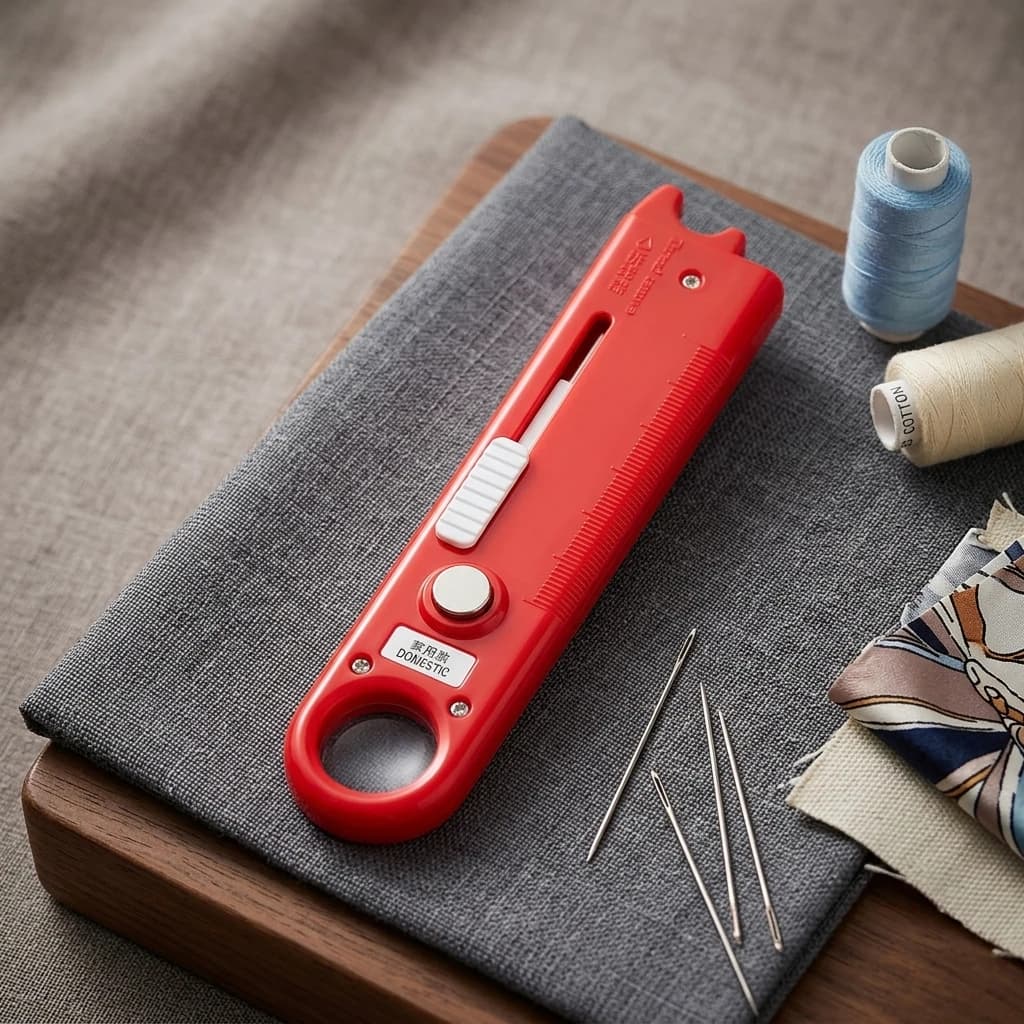 Efficient Needle-Threader Multifunctional for Home Sewing with Magnifier Ruler Seam Ripper Tool Durable ABS Plastic Kit