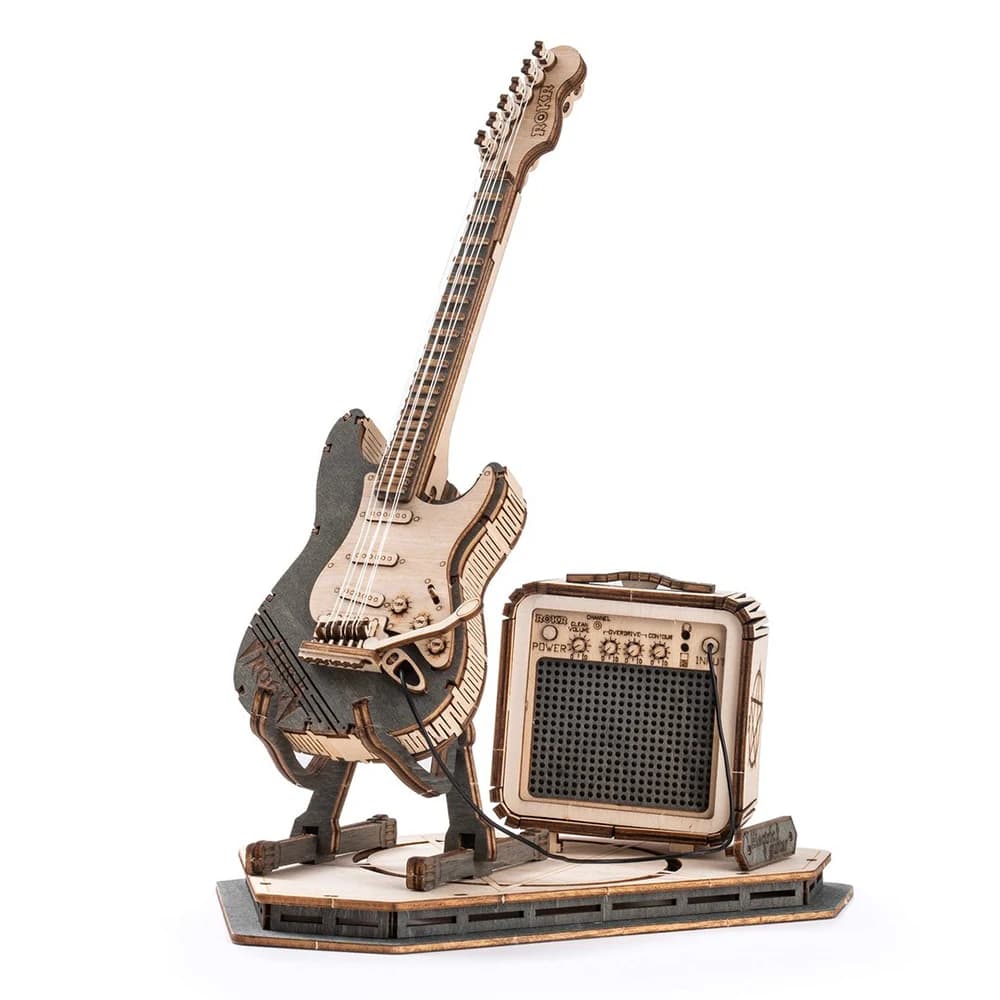 Musical Instrument Wooden 3D Puzzle DIY Building Blocks Set Educational Handmade Toy Ideal Christmas Gift for All Ages