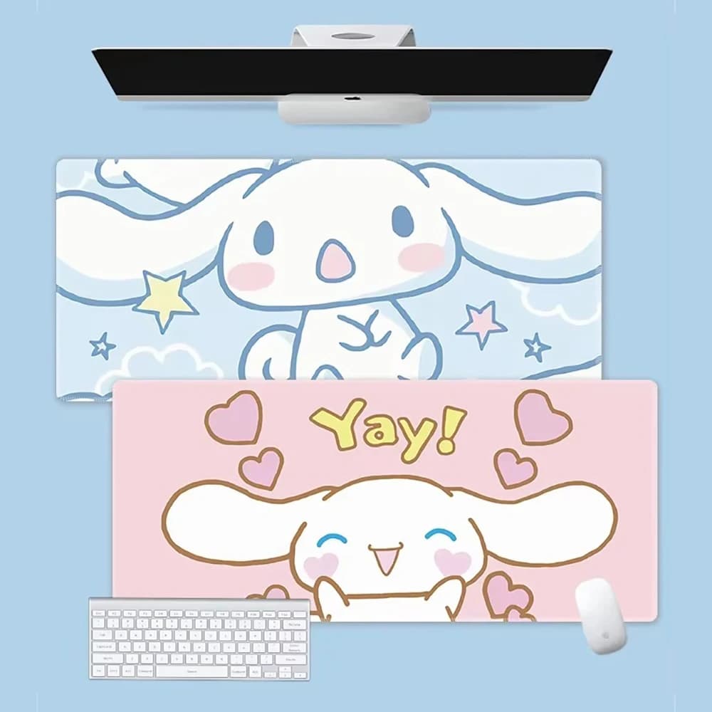 Tappetino per Mouse Cinnamoroll Anime Kawaii, Grande Tappetino da Gioco Kuromi, Mousepad XXL per PC, Tappeto per Tastiera e Mouse