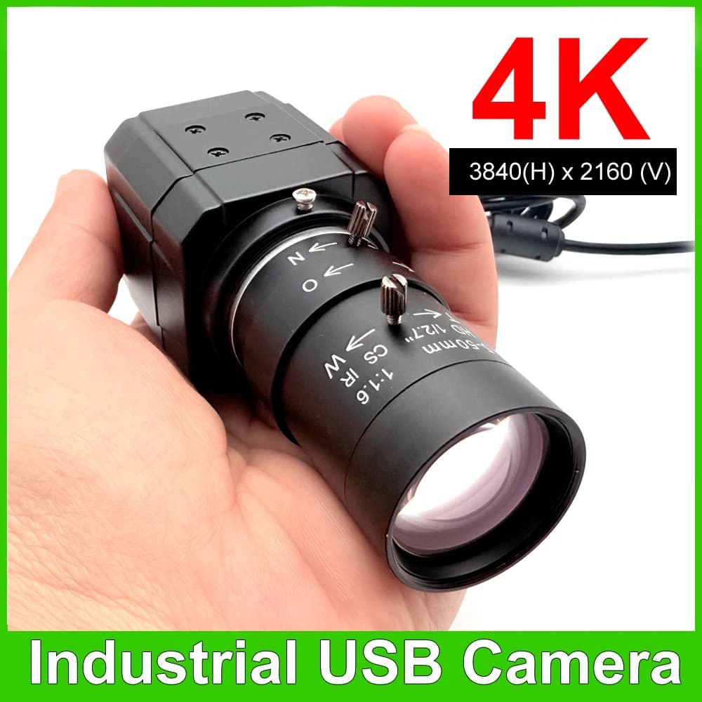 Webcam HD 4K 8MP Objective CS varifocal 5-50mm 2.8-12mm Fixed 4mm lens or without lens 2K 4 MP USB camera for teams/OBS/PC/Mac/Laptop