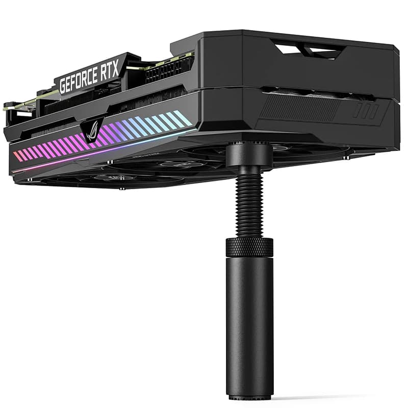 Supporto per scheda grafica GPU Supporto per vite telescopica regolabile Staffa per scheda video in lega di alluminio per supporto per PC desktop 27-120mm
