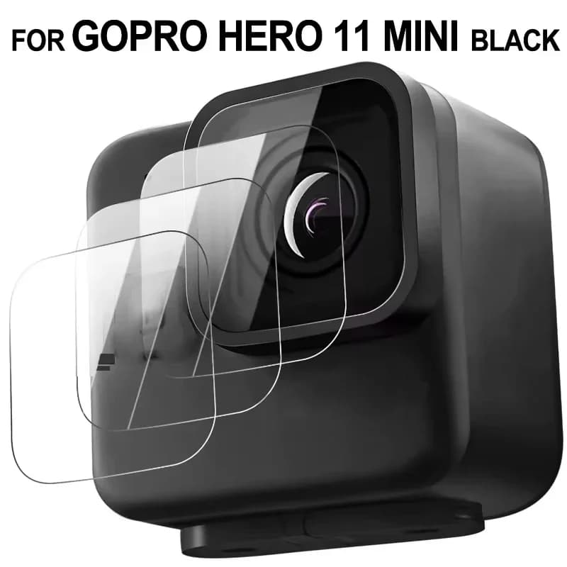 Cover proteggi schermo in vetro temperato per GoPro Hero 11 Mini Pellicola protettiva per protezione lente nera per accessori Hero 11 Mini