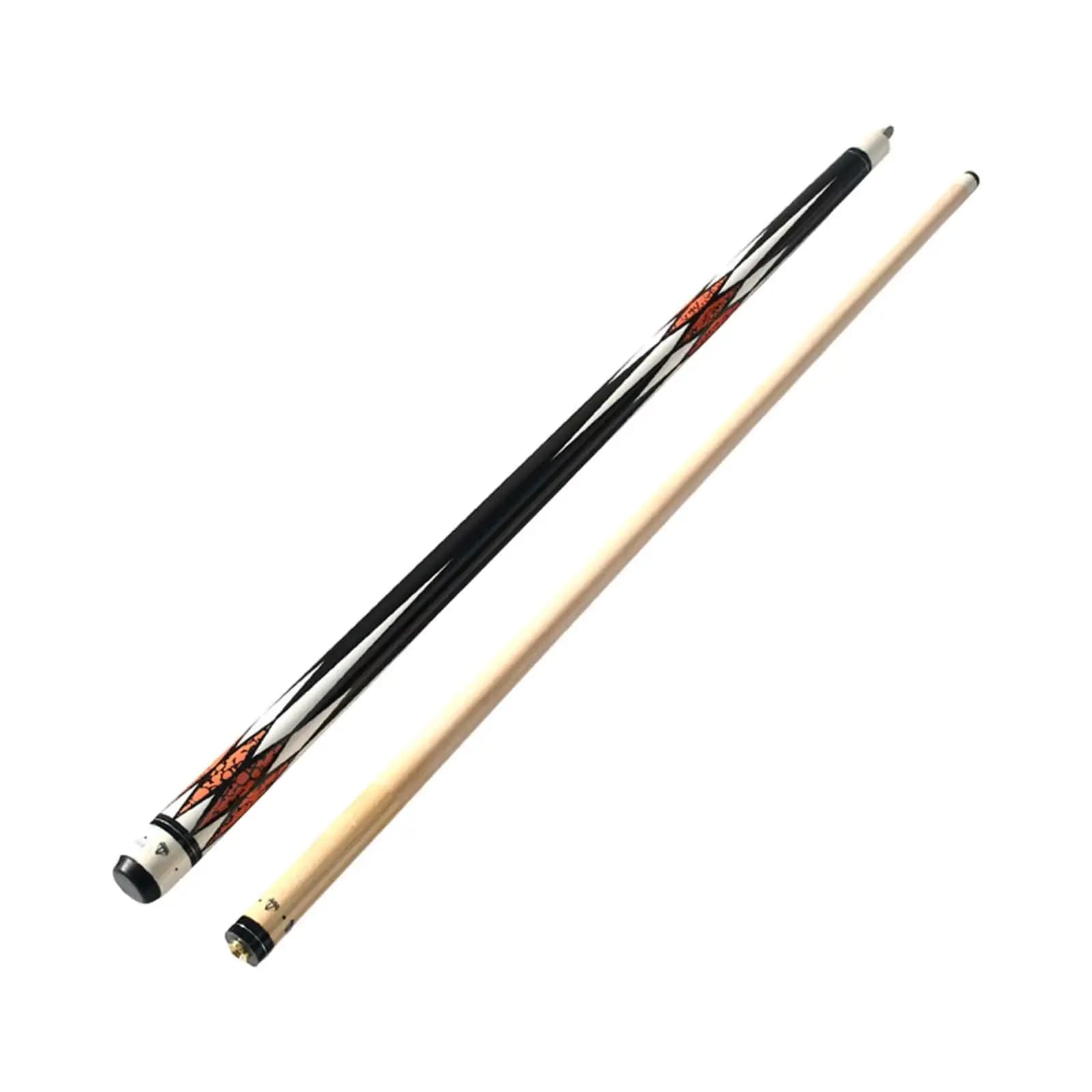 Pool Cue 12.5 mm Tip Wood Stylish Portable 1/2 Split Pool for Beginner Men Women