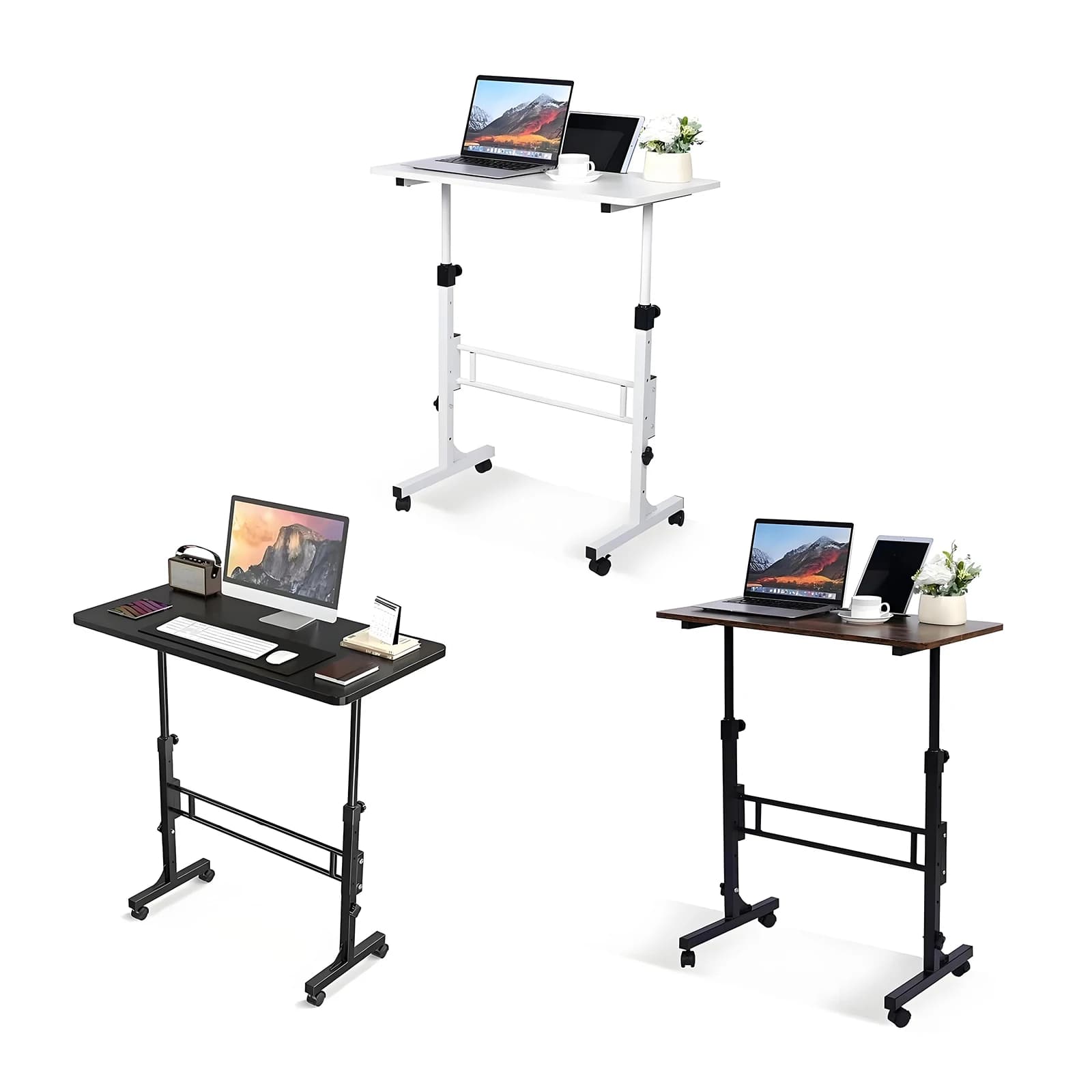 Scrivania Regolabile in Altezza Portatile per Laptop 16x31.5 Pollici per Casa e Ufficio