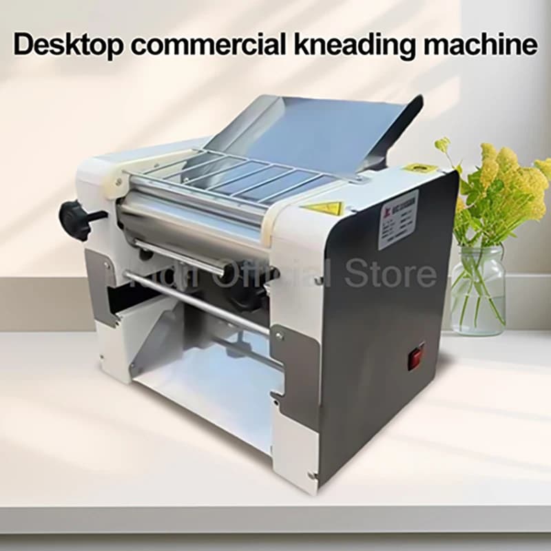 Macchina per pressa per pasta in acciaio inossidabile da 2200 W, design da tavolo, spessore regolabile per pasta per panini