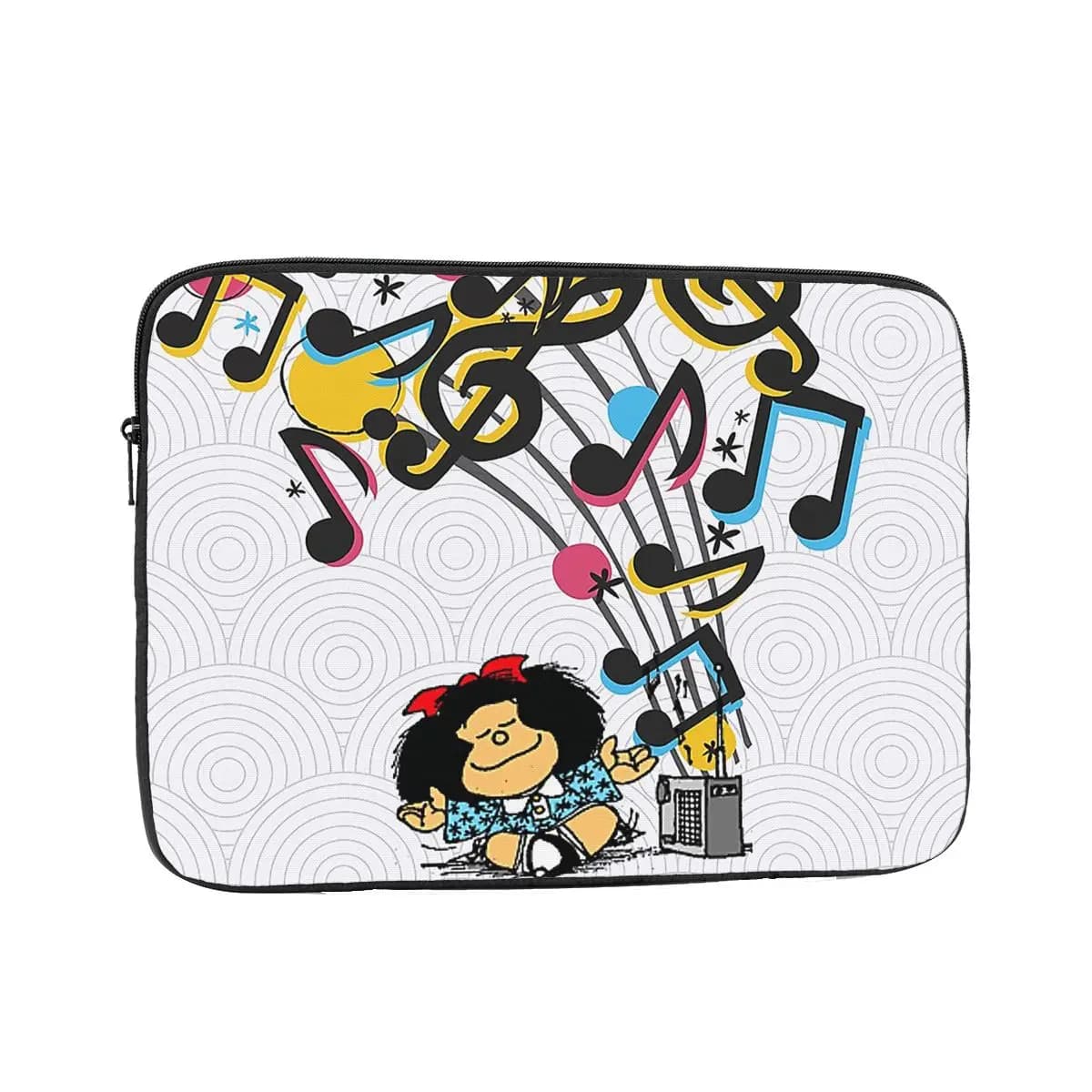 Custodia per laptop Amine 10 12 13 15 17 pollici Custodia protettiva per notebook Mafalda Music Custodia antiurto vintage