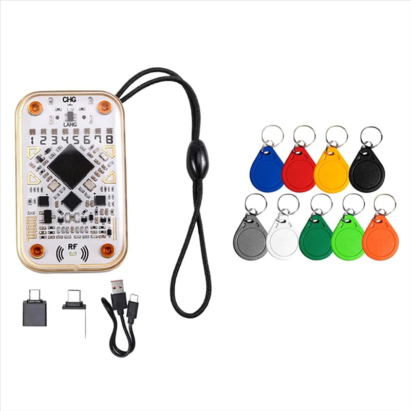 B92B-Chameleon Ultra V2.0 RFID Smart Chip Reader Emulator +9CUID Keychain 125Khz 13.56Mhz Card Decode NFC Duplicator