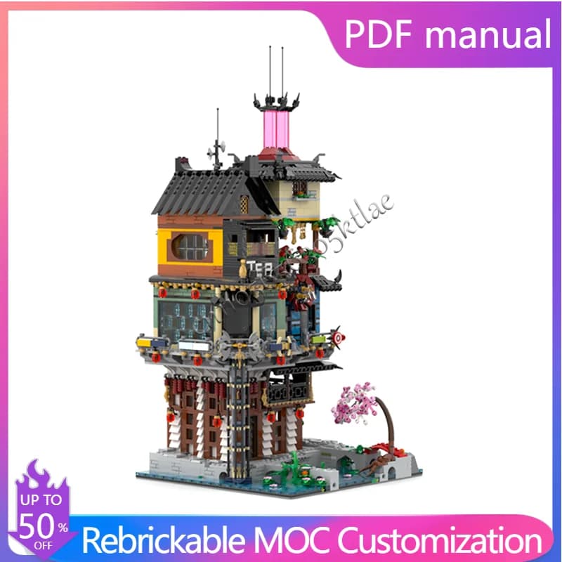 3947 PCS Hot Sale Cyberpunk Style Tower Building Blocks Set Futuristic Urban Architecture Kids Assembly Exquisite Birthday gifts