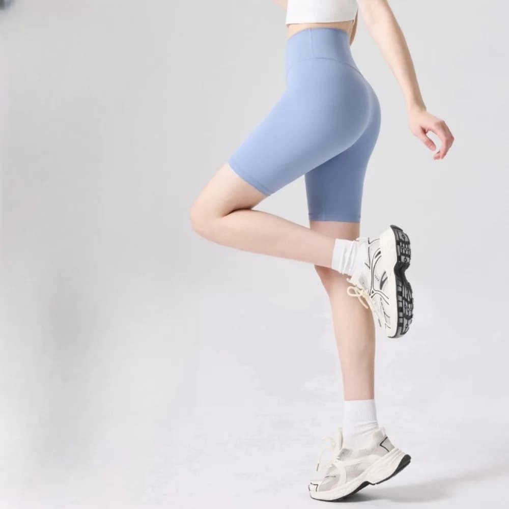 Yoga Shorts Without Front Stitchings, Push-Up Glutei Effect, for Fitness, Running and Sport, with Life-Style to Contain and Model, Comfortable, Classic and Versatile