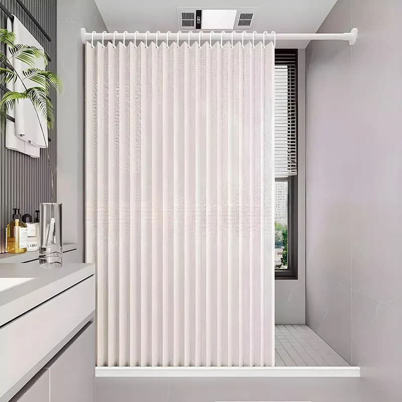 Tenda Doccia Magnetica Pieghevole Impermeabile, Divisorio per Doccia per Privacy, per Casa, Appartamento, Bagno in Affitto, Arredamento