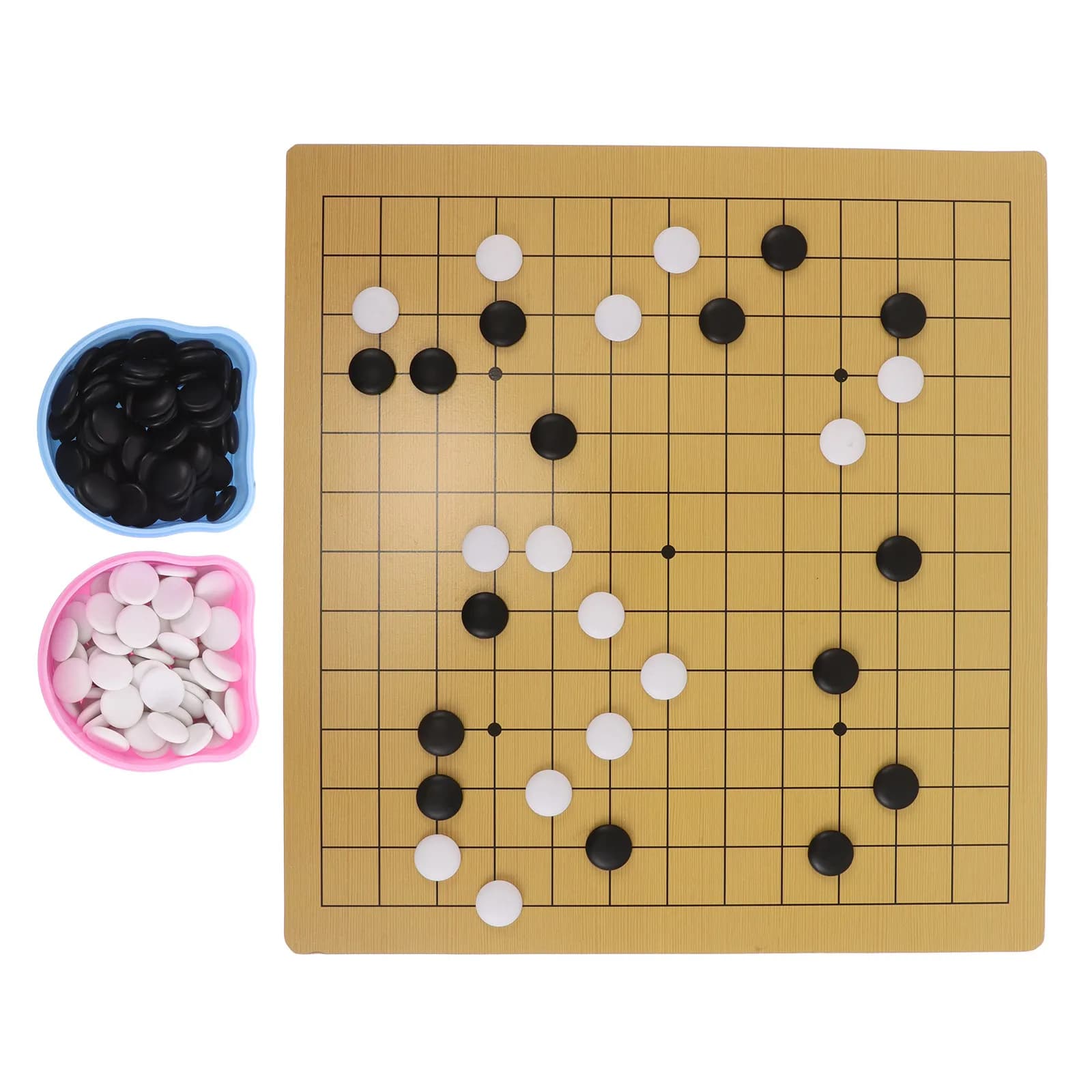 Set da Gioco Go per Bambini, Doppio Lato 9x9 13x13, Scacchiera con Orso Cartoon, Gioco di Strategia Portatile e Leggero, Kit da Viaggio per Principianti