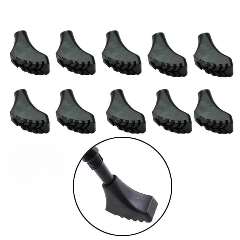 x2 Rubber Hiking Trekking Pole Head Cover Replacement Tips Anti-skid Stick Tip Protector Climbing Alpenstock pole Walking Sticks