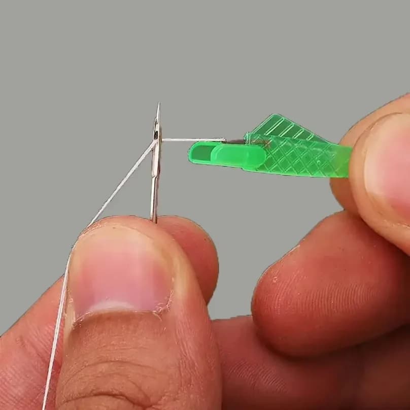 10pcs Automatic Needle Threader Fish Shape Sewing Tools Green Punch Cell Phone Sewing Thread Device Accessories