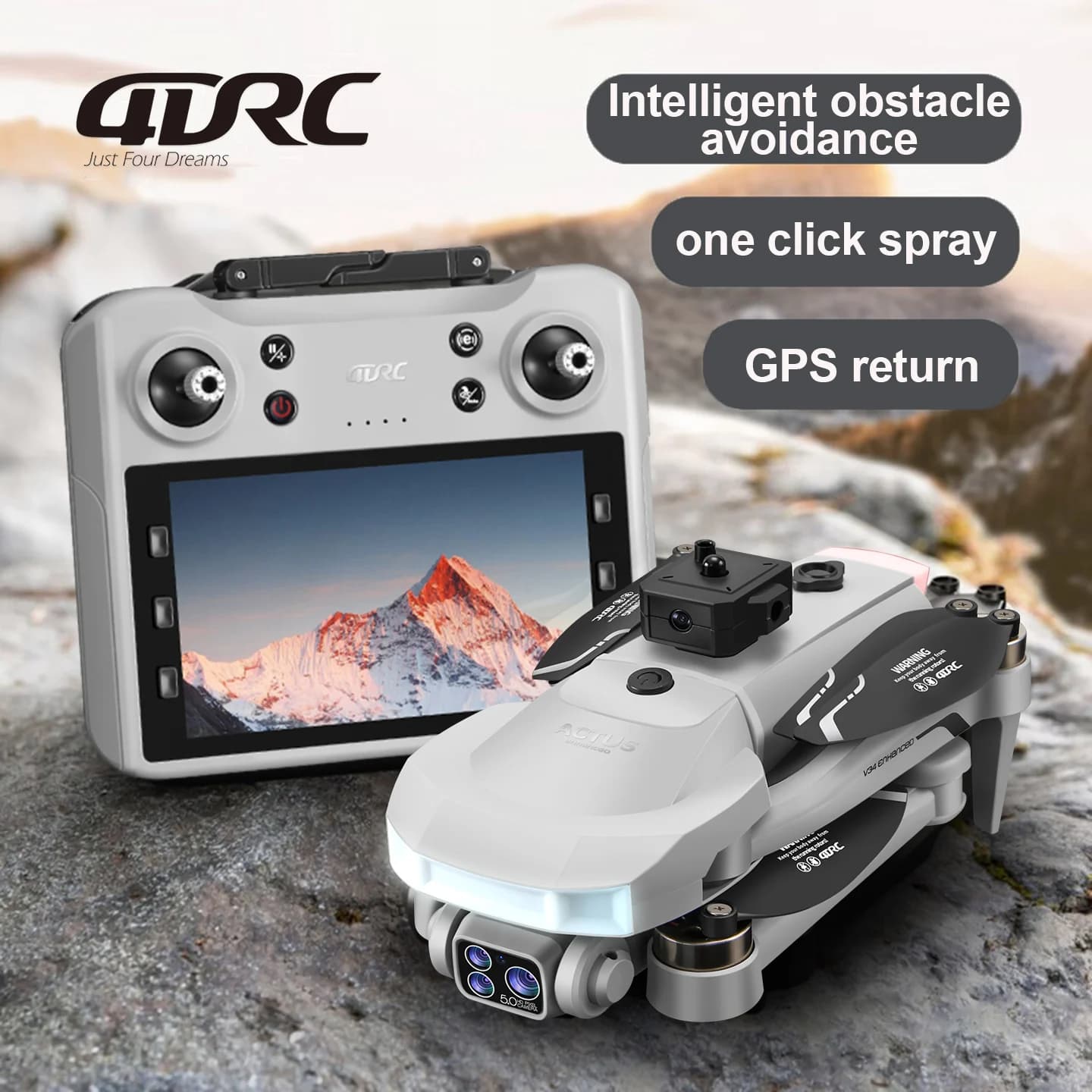 Nuovo V34 Drone 4k 8K HD Macchina Fotografica Evitamento Ostacoli Fotografia Aerea Motore Brushless Pieghevole Rc Quadcopter Mini Dron Giocattolo Regalo