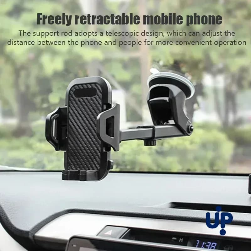 360 ° Universal car telephone support with suction cup, stable mobile phone support with car suction cup, mobile phone bracket