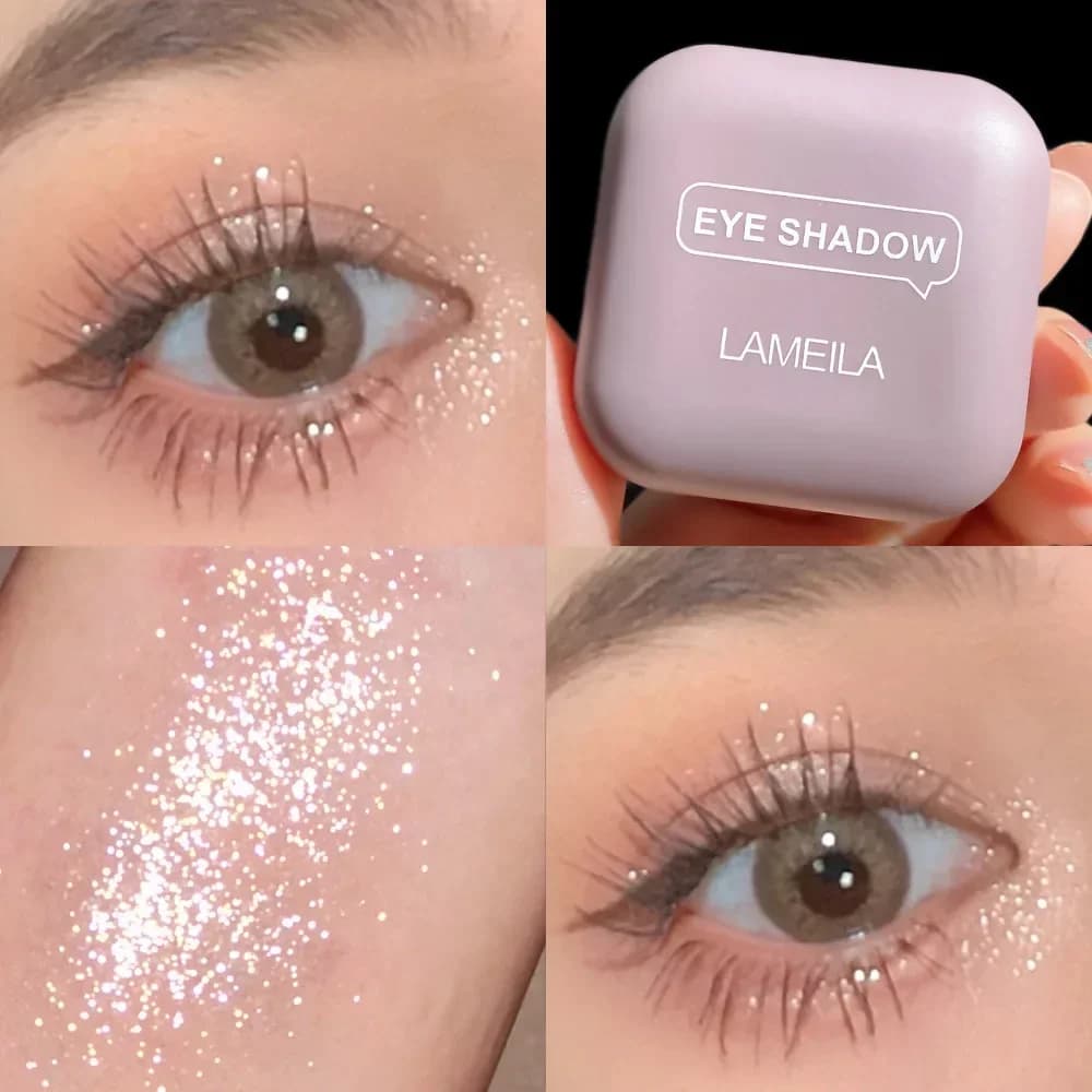 Palette di ombretti grigi Base per ombretti luccicanti opachi Trucco Earth Blush Contorno in polvere Tavolozza monocolore Make up Palette
