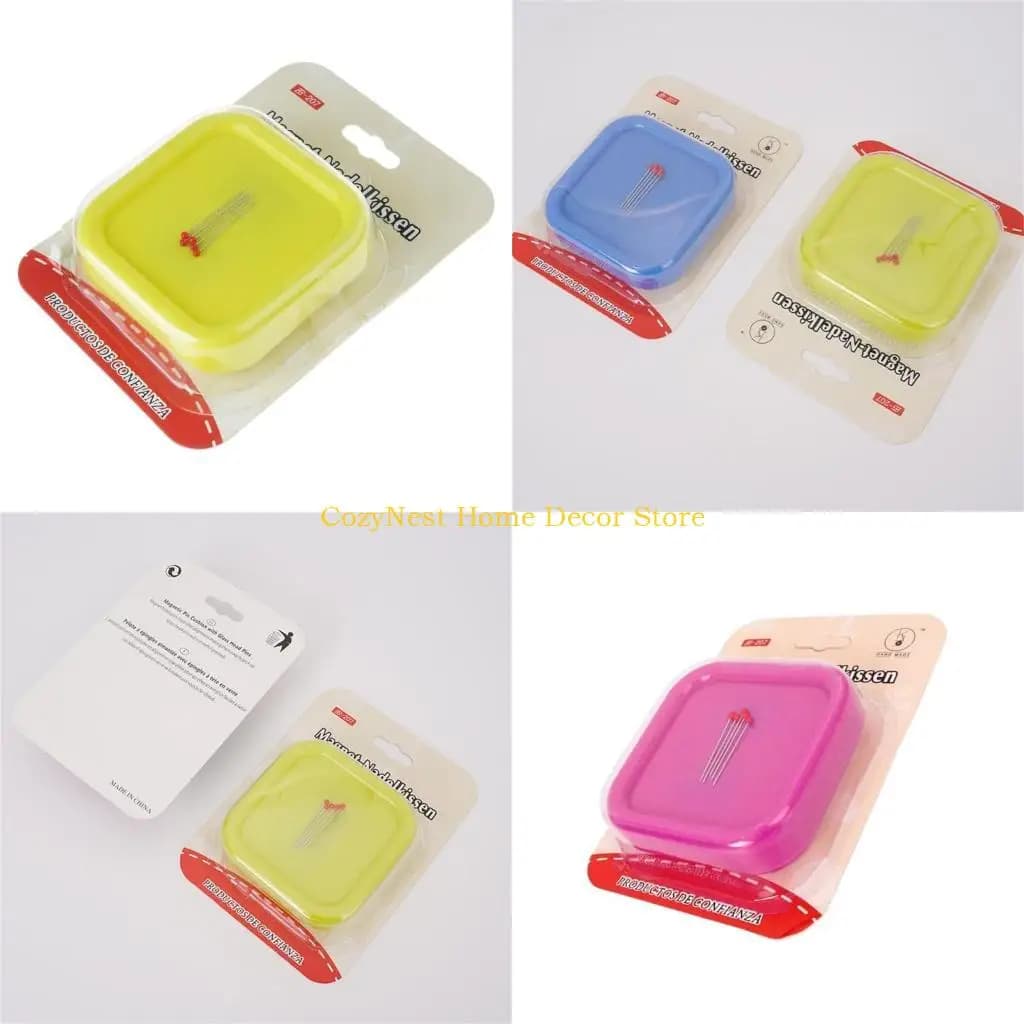 92MF Custodia porta aghi magnetica Custodia magnetica porta aghi per cucire Scatola porta aghi portatile Organizzatori per da