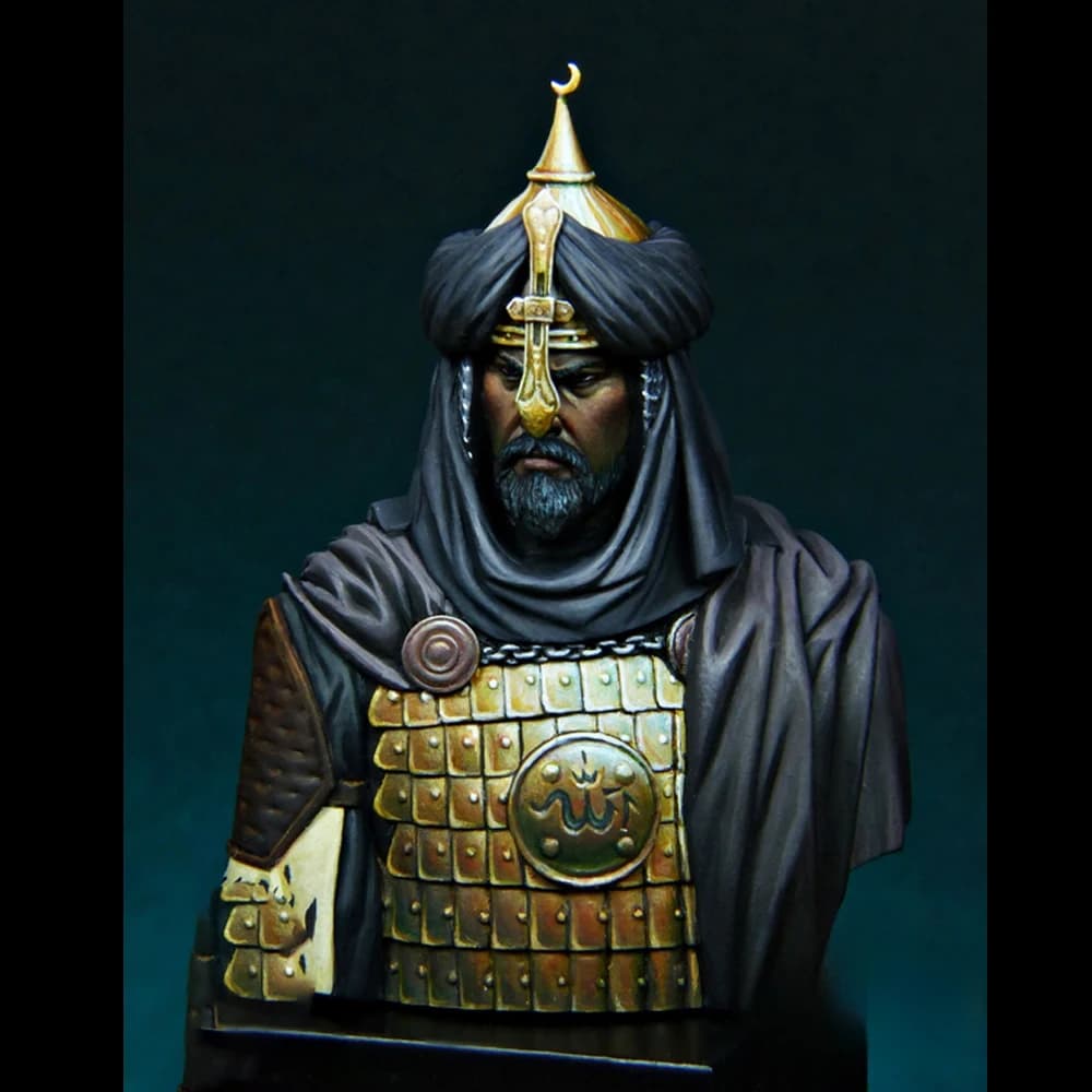 1/16 Saladin, busto modello in resina, GK, tema storico, kit non assemblato e non verniciato