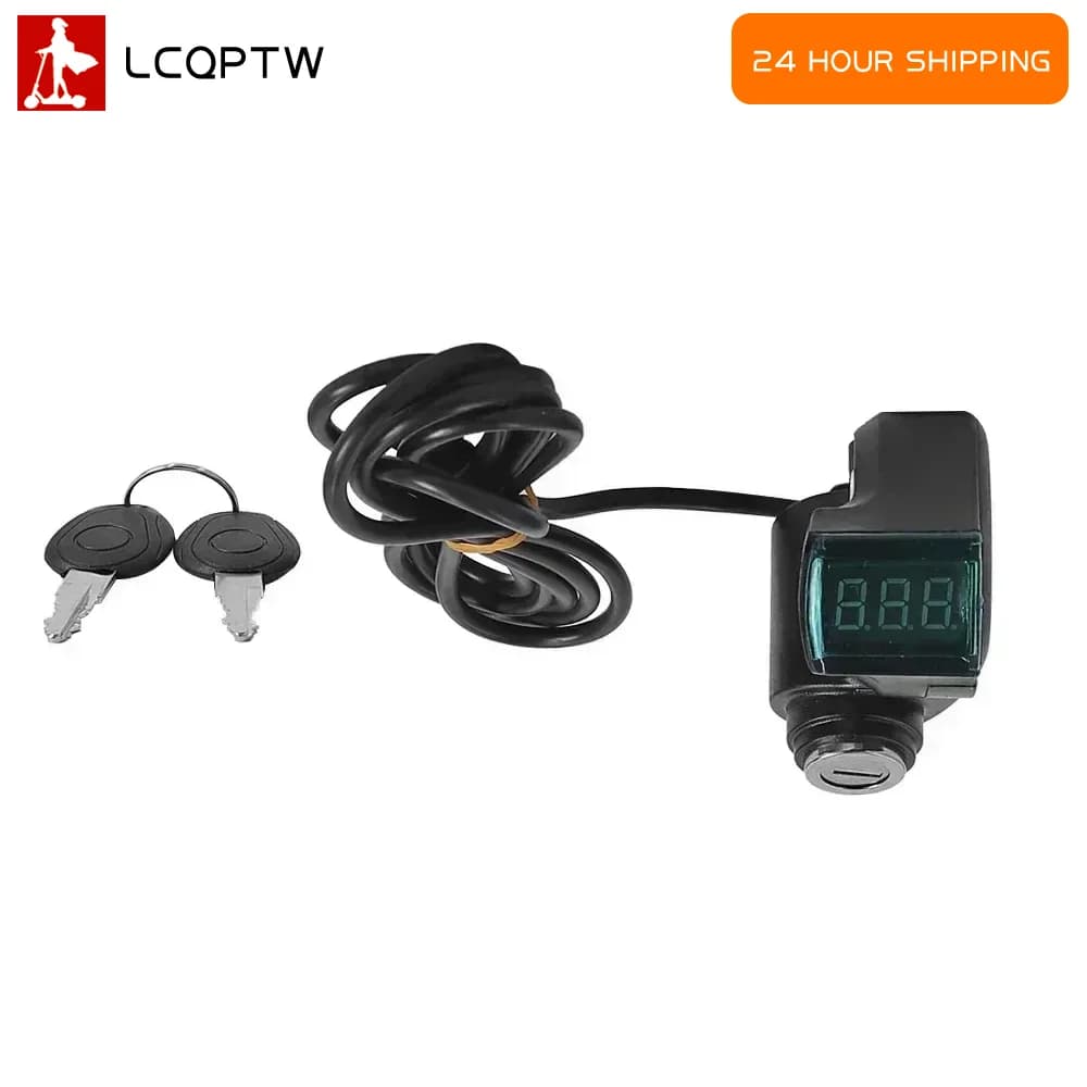 Scooter Lgnition Lock for KUGOO M4 PRO Electric Scooter Display Panel Power Switch with 2 Keys Lock Replacement Part Accessories