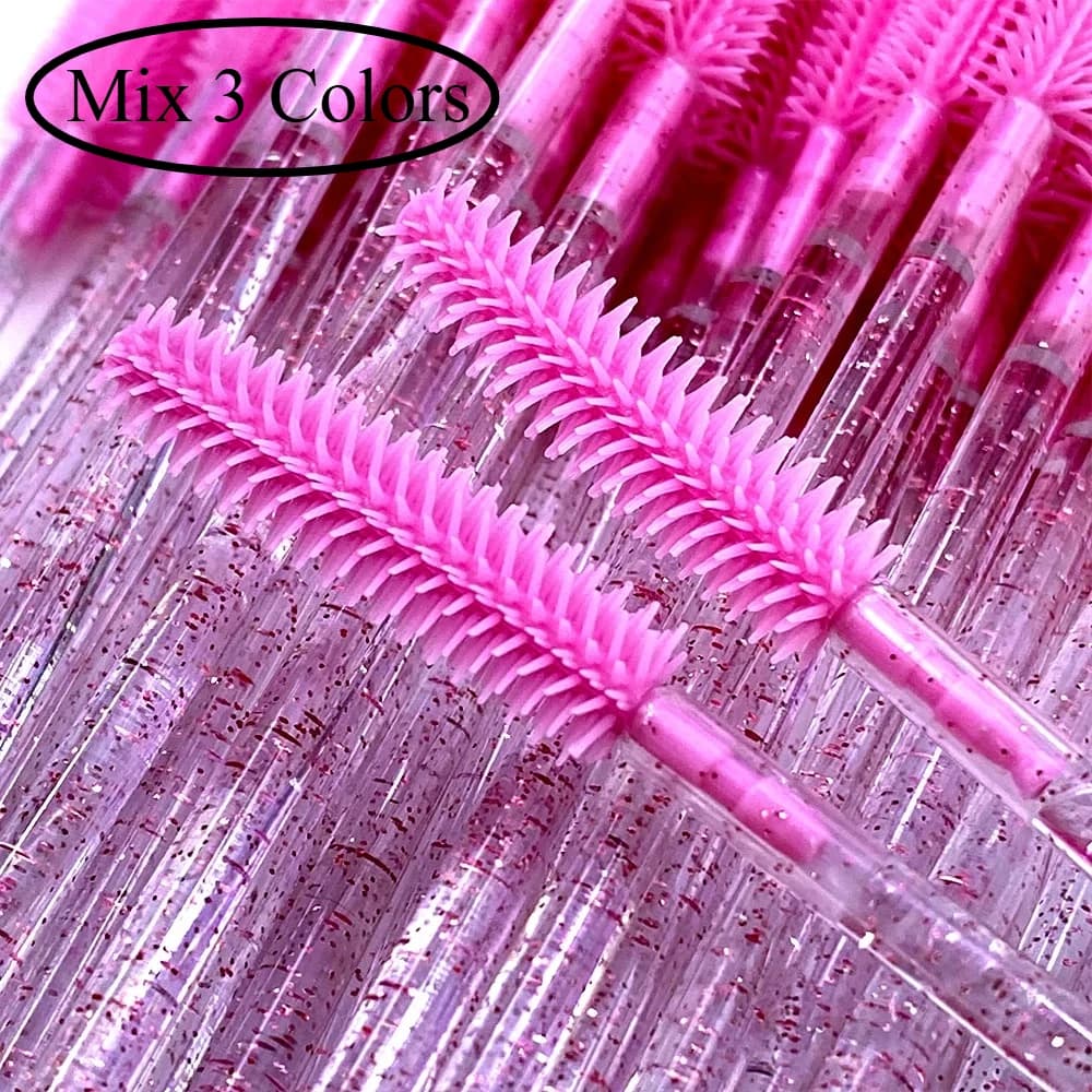 150/300 pcs Silicone Eyelash Brushes, Mascara Applications, Eyelash Extension Scopes, Cosmetic Brushes, Makeup Tools - Enlarged