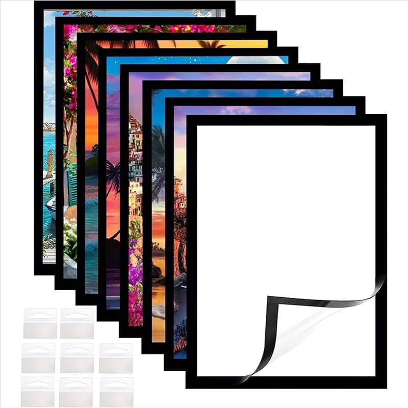 Cornice artistica A69ediamond 12X16 pollici Confezione da 8, 30X40 cm, adatta per immagini da 10X14 pollici, cornici diamantate magnetiche
