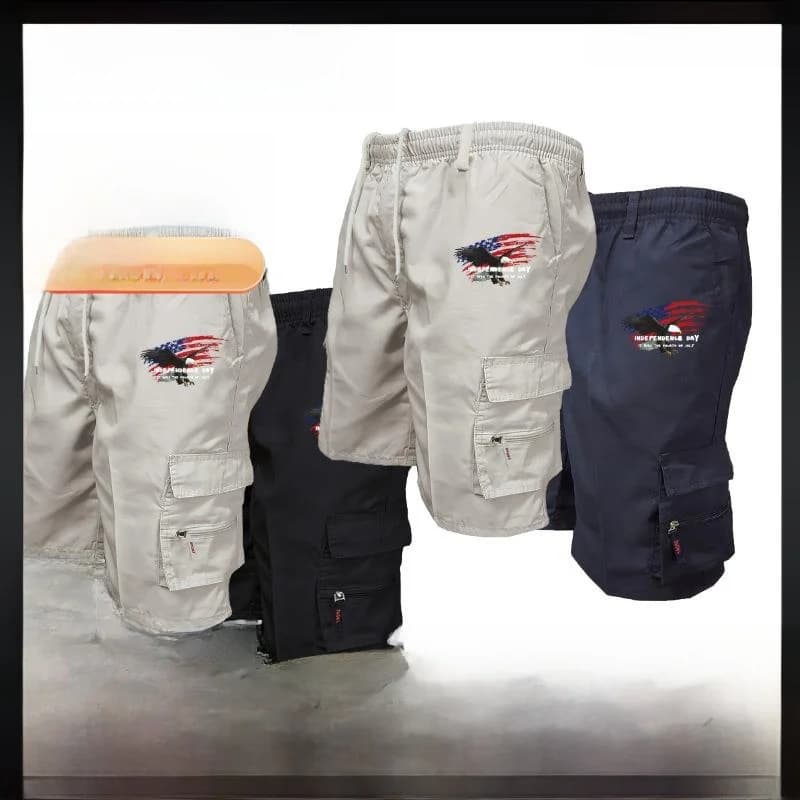 Men's Casual Fashion Workwear Short Pants Summer New Style Wish Sports Shorts High Waist Straight Leg Korean Version Green