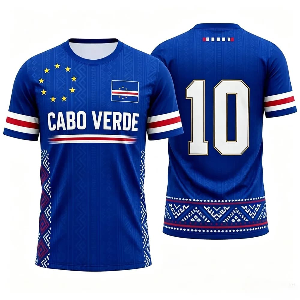Cape Verde Soccer Jersey Football Fan Tee Unisex Match Day Jersey Breathable Speed Drying Sportswear Summer Casual T-shirt
