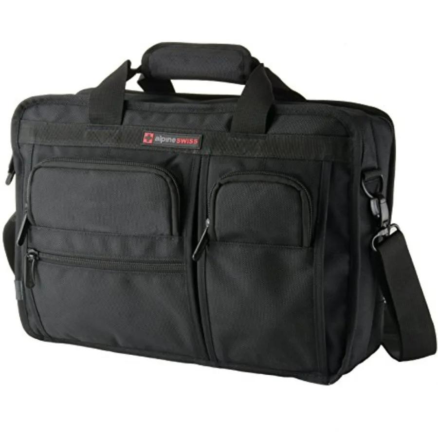 Borsa Messenger Alpine Swiss Conrad per Laptop da 15.6 Pollici con Tasca per Tablet
