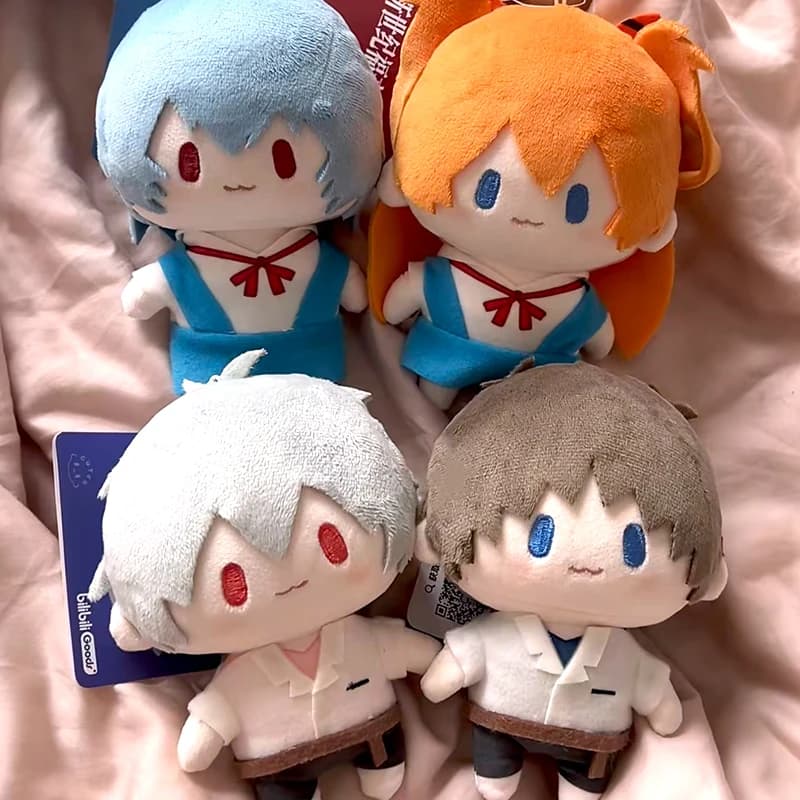 Peluche NEON GENESIS EVANGELION da 15 cm, Giocattoli Anime, Personaggi Rei Ayanami e Asuka, Morbidi Peluche Kawaii, Ciondolo per Borsa, Regali per Bambini