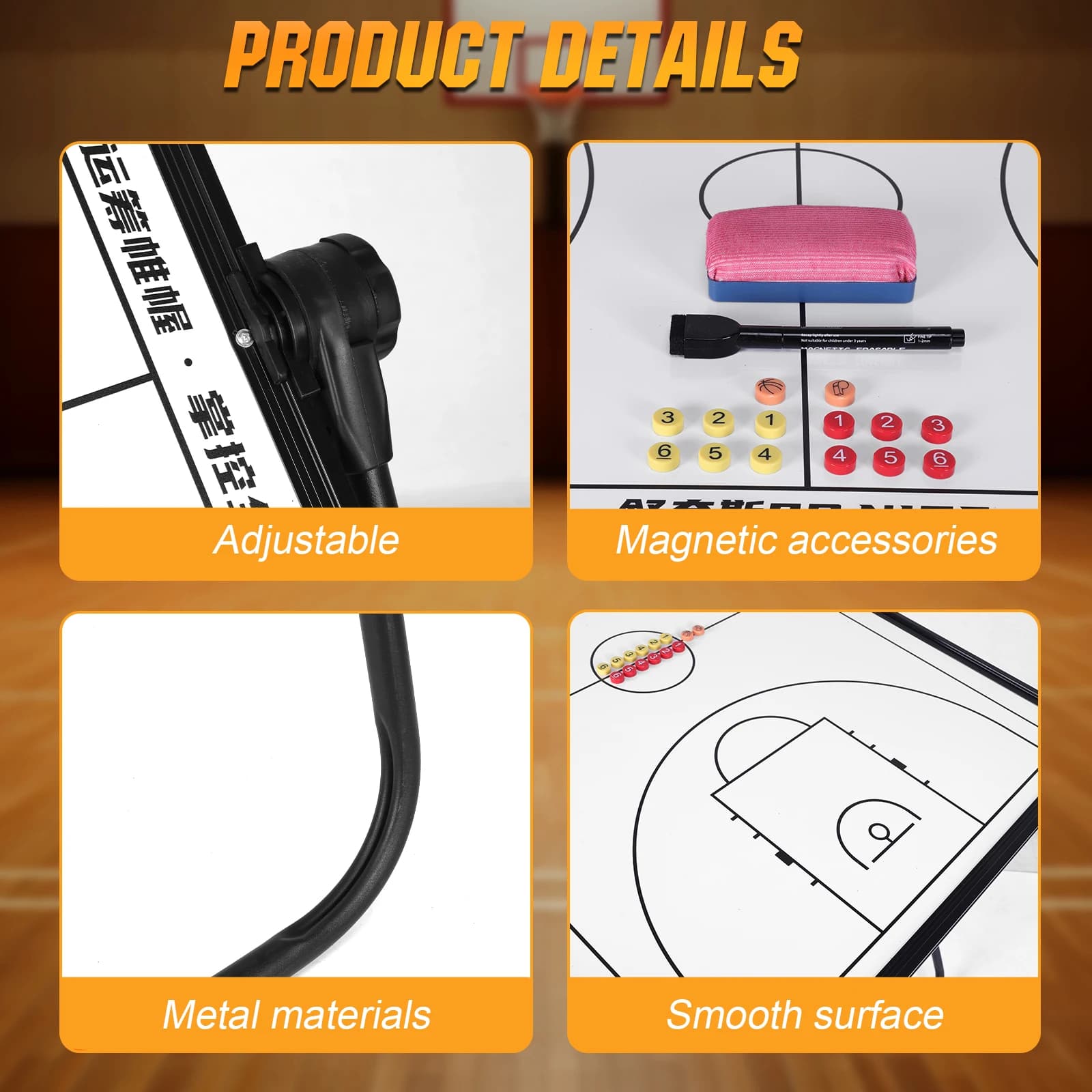 Strategic Lavagna with Pennarelli and Cancellino, Professional Tablet Reusable for Basketball, Football and Volleyball Trainers