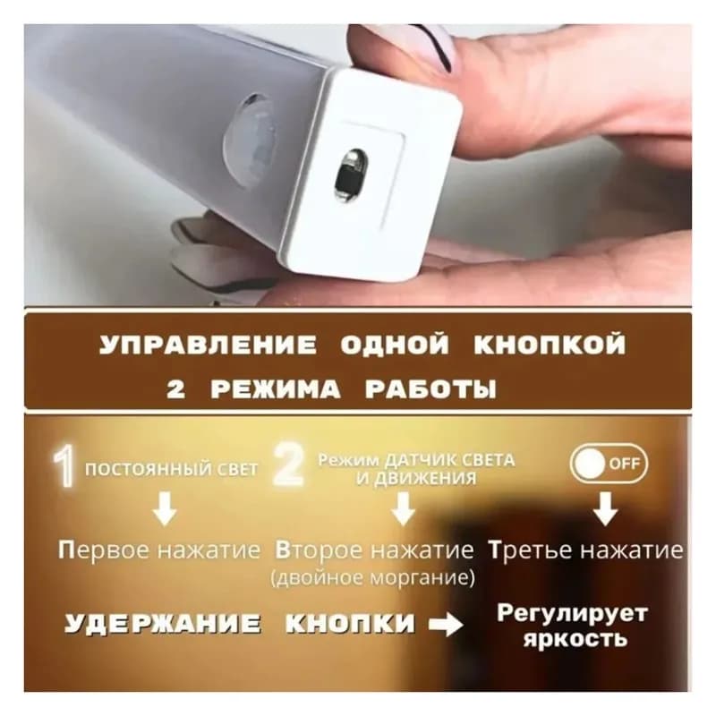 Offerta Speciale~Sensore Smart per Casa Ricaricabile USB, 50Cm, Luce Bianca Fredda, Rilevamento di Movimento, Design Minimalista per la Casa