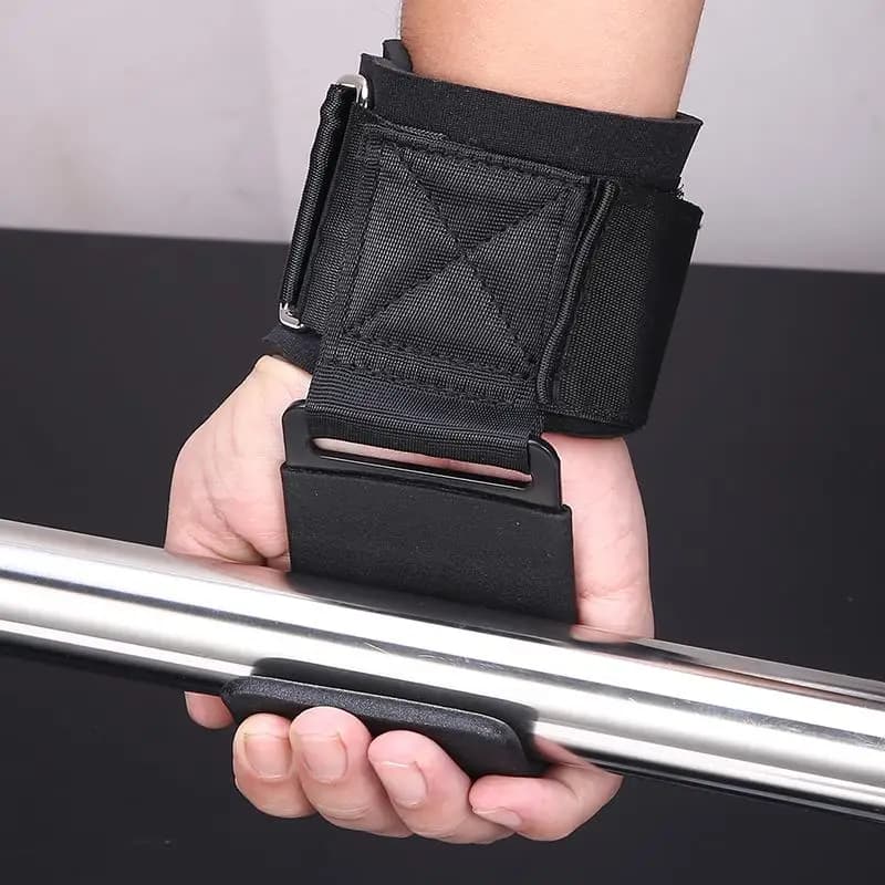 Anti-slip Gloves for Tractions with Hook, Hand and wrist Protections for Single Bar, Strength Training