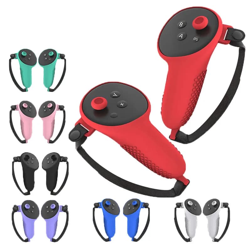 Accessories VR Rubber Protective Case for Meta Oculus Quest 3 Controller Touch VR Silicone Cover Leather Handle