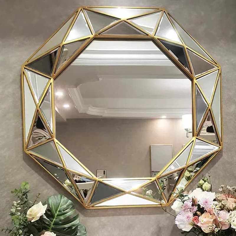 Cross-border Venice Splicing Lens Bathroom Mirror American Living Room Entrance Decorative Hanging Mirror Bathroom Mirror
